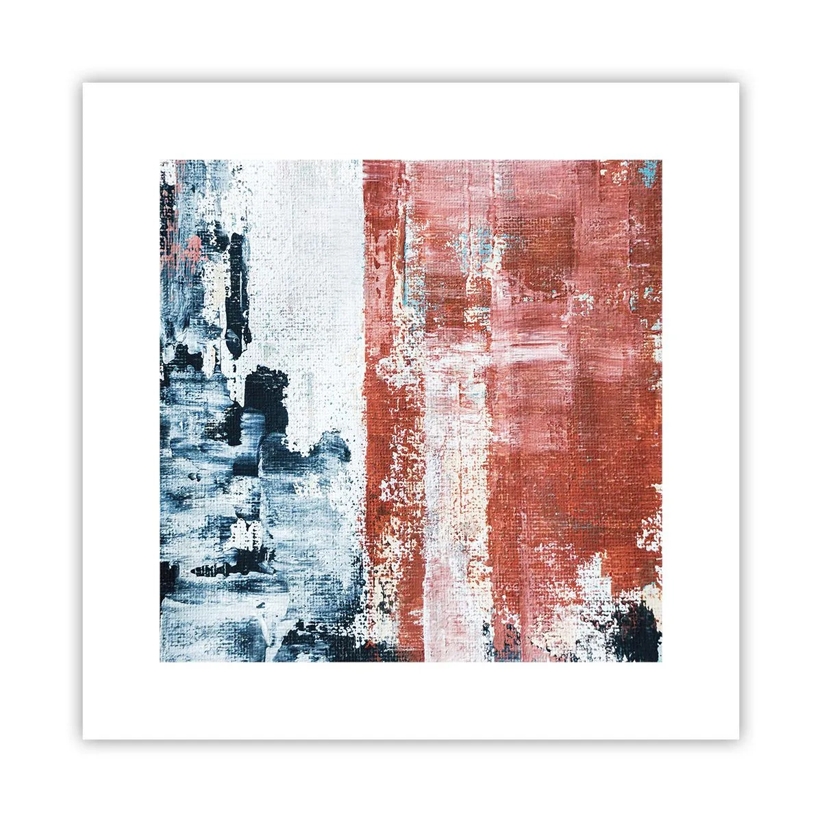 Affiche - Poster - Moitié-moitié abstrait - 30x30 cm