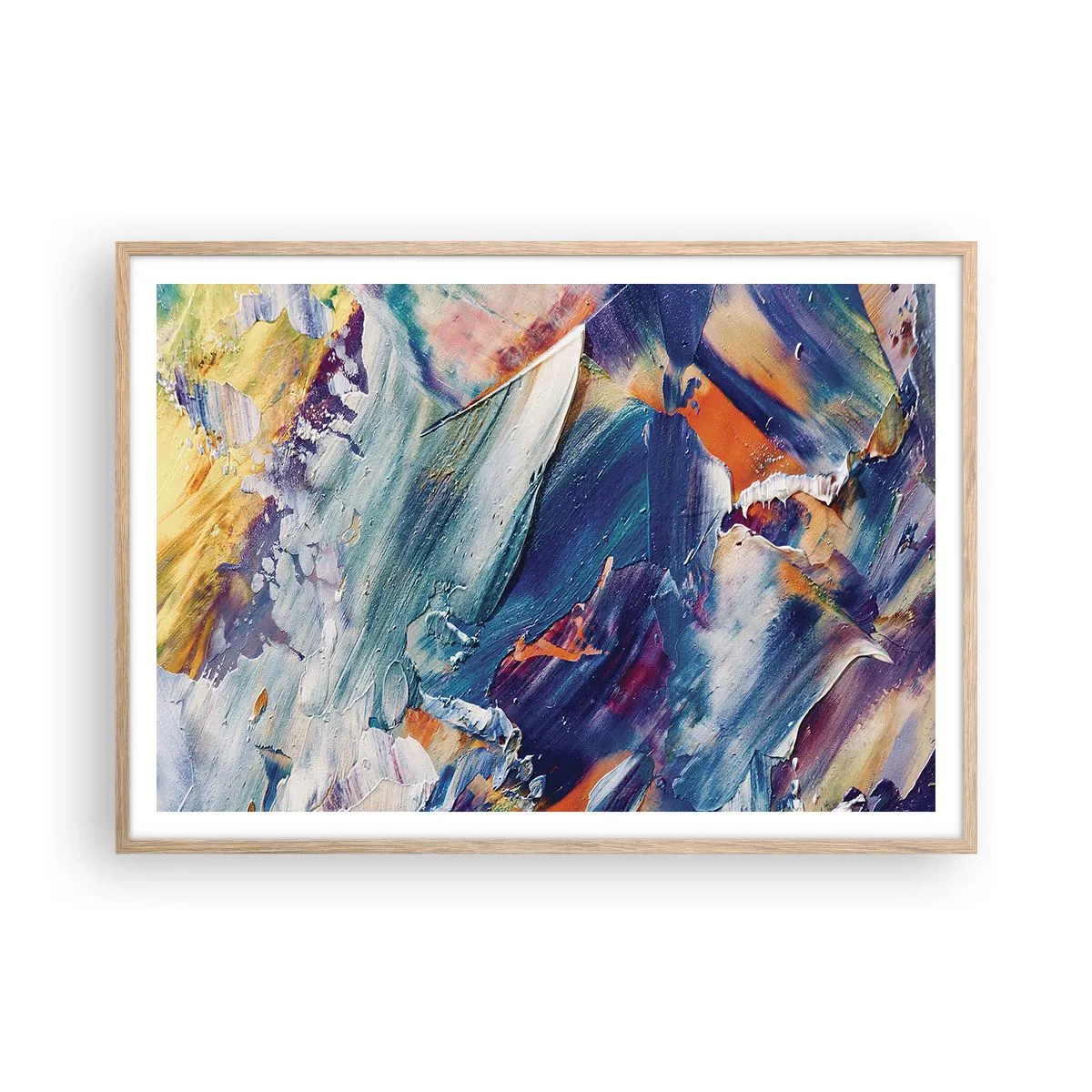 Affiche dans un chêne clair - Poster - Confusion des couleurs - 100x70 cm