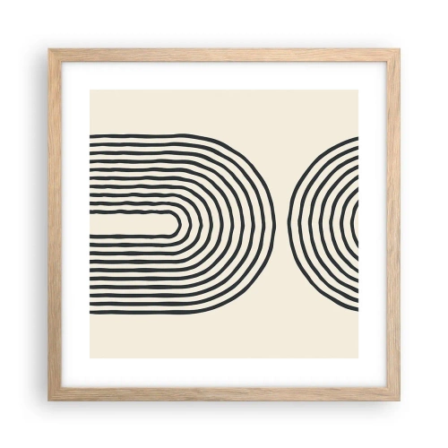 Affiche dans un chêne clair - Poster - Dans un instant... - 40x40 cm