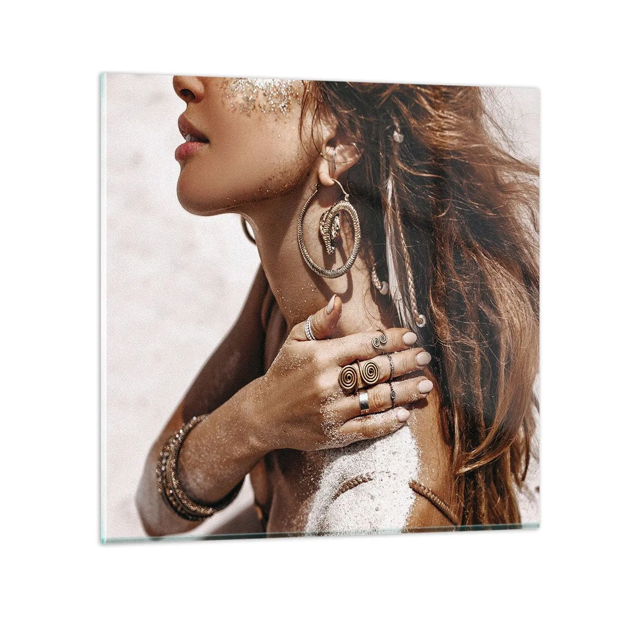 Impression sur verre - Image sur verre - Reine des plages sauvages - 30x30 cm