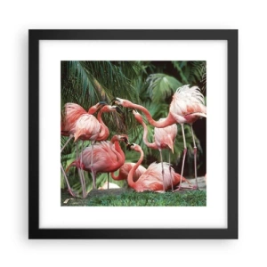 Affiche dans un cadre noir - Poster - Potins d'après-midi - 30x30 cm