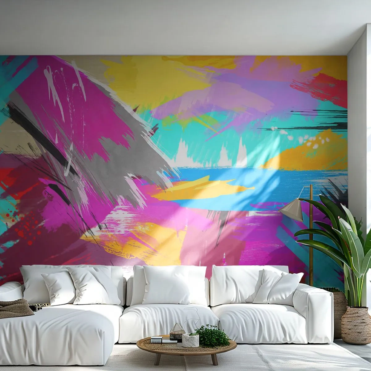 Papier Peint Photo Standard Eco - Maz, maz, maz encore une fois - Abstraction, Morceau, Modèle moderne - 400x280 cm