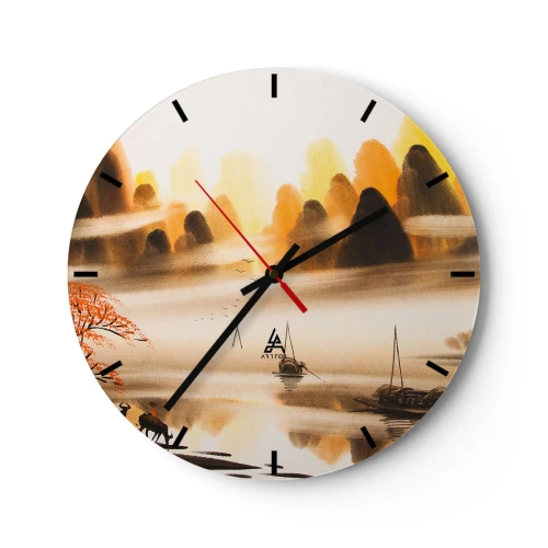 Horloge murale - Pendule murale - Plus loin que l'Extrême-Orient - 40x40 cm