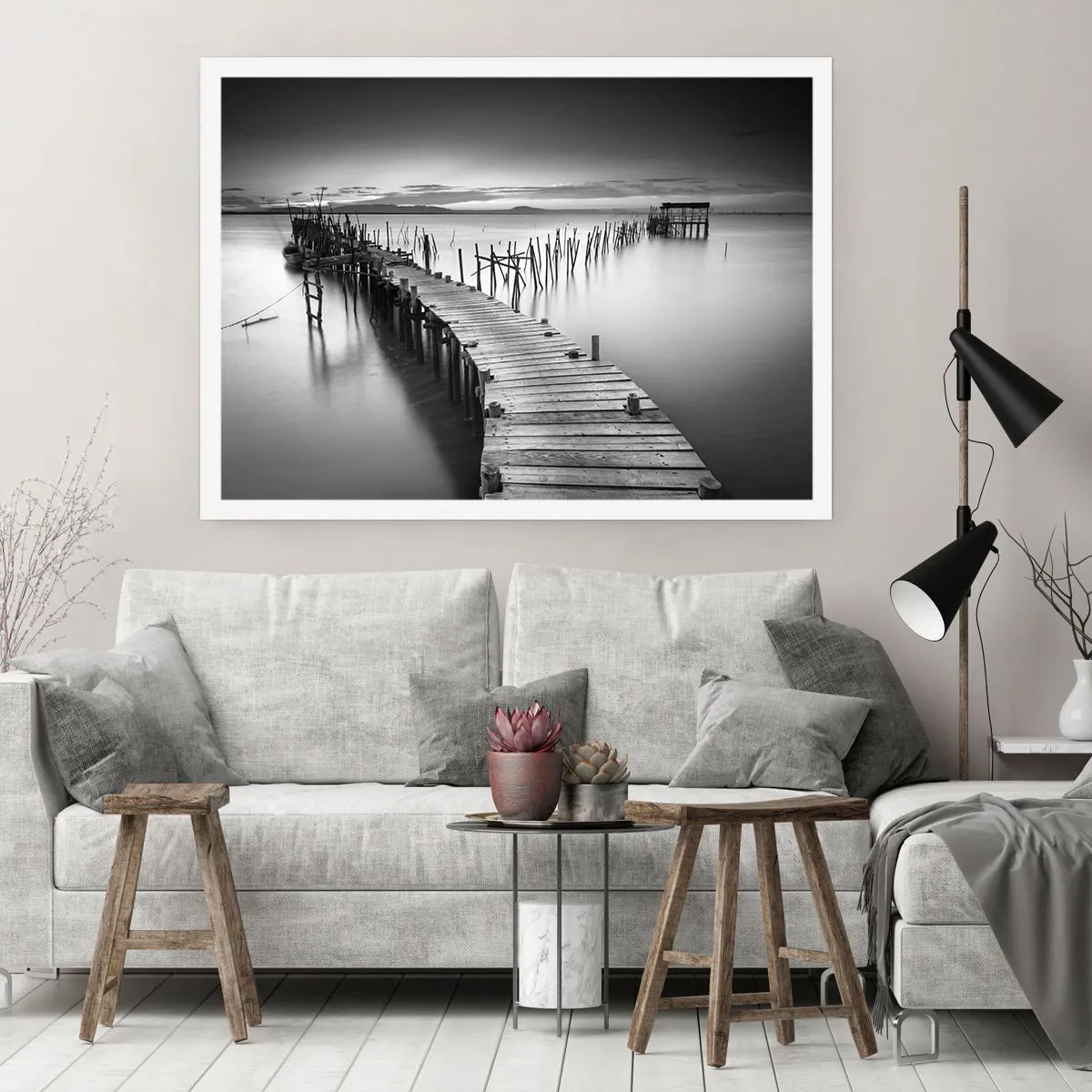 Affiche - Poster - La paix d'un rivage oublié - 70x50 cm