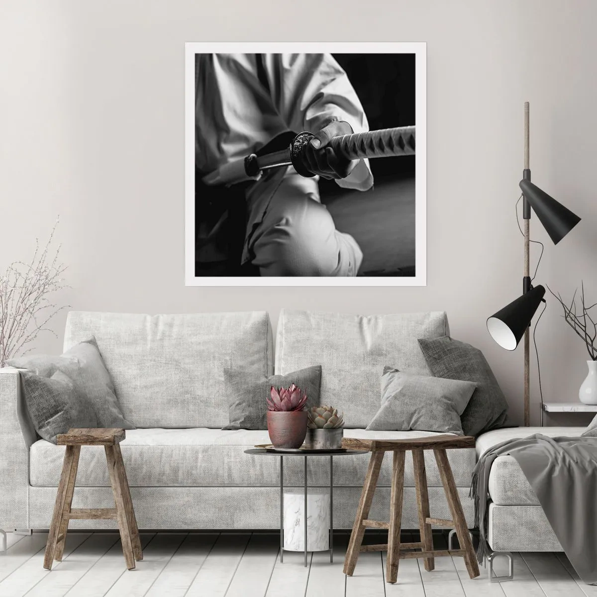 Affiche - Poster - Âme de guerrier - 40x40 cm