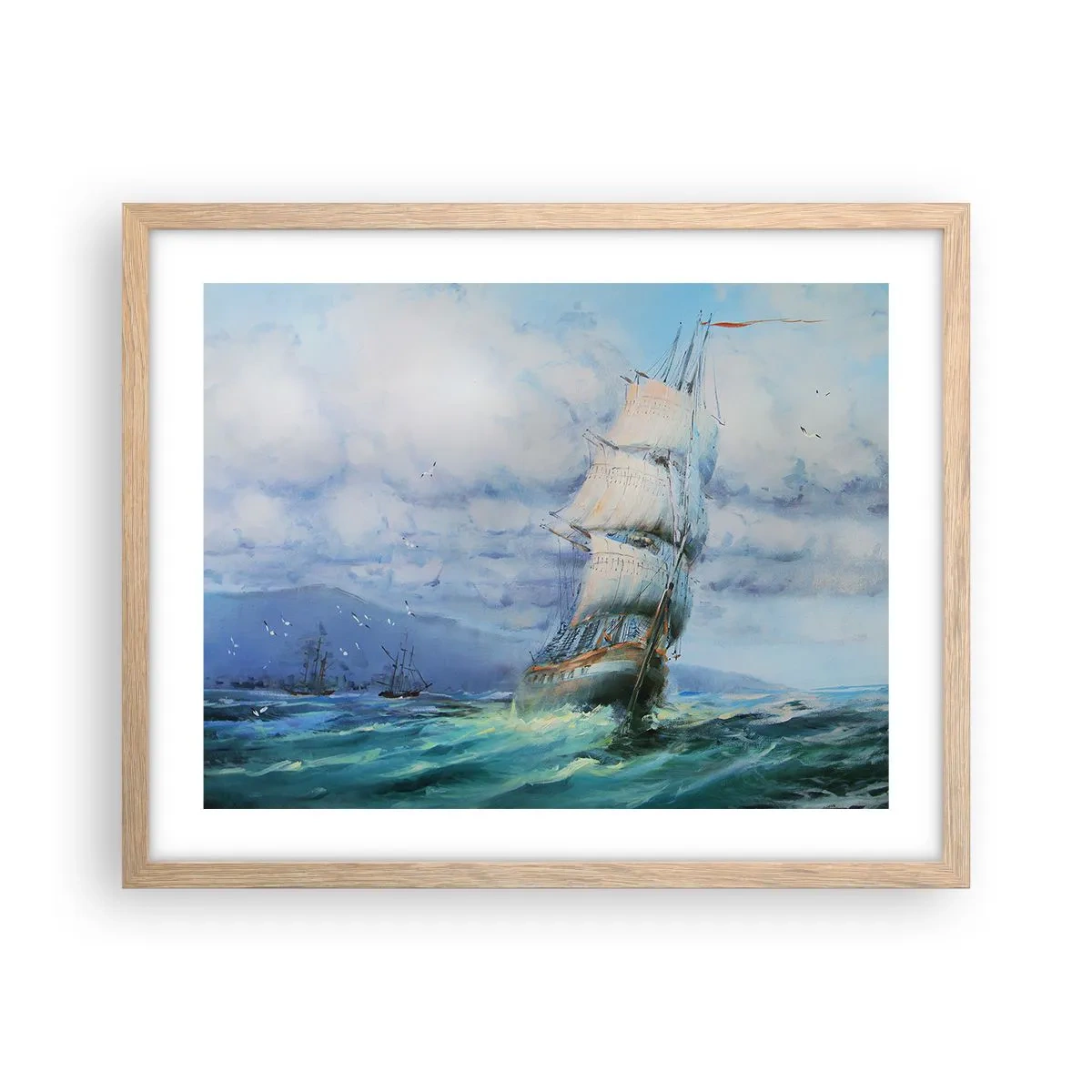 Affiche dans un chêne clair - Poster - Vents favorables - 50x40 cm