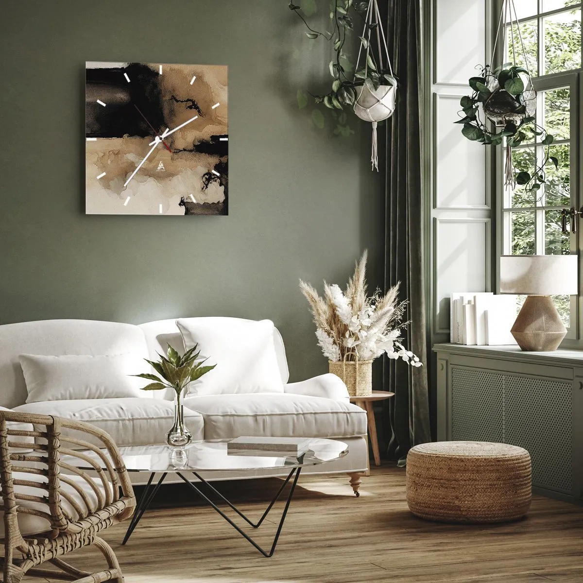 Horloge murale - Pendule murale - Une abstraction intrigante - 30x30 cm
