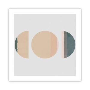 Affiche - Poster - Cercles après cercles - 50x50 cm