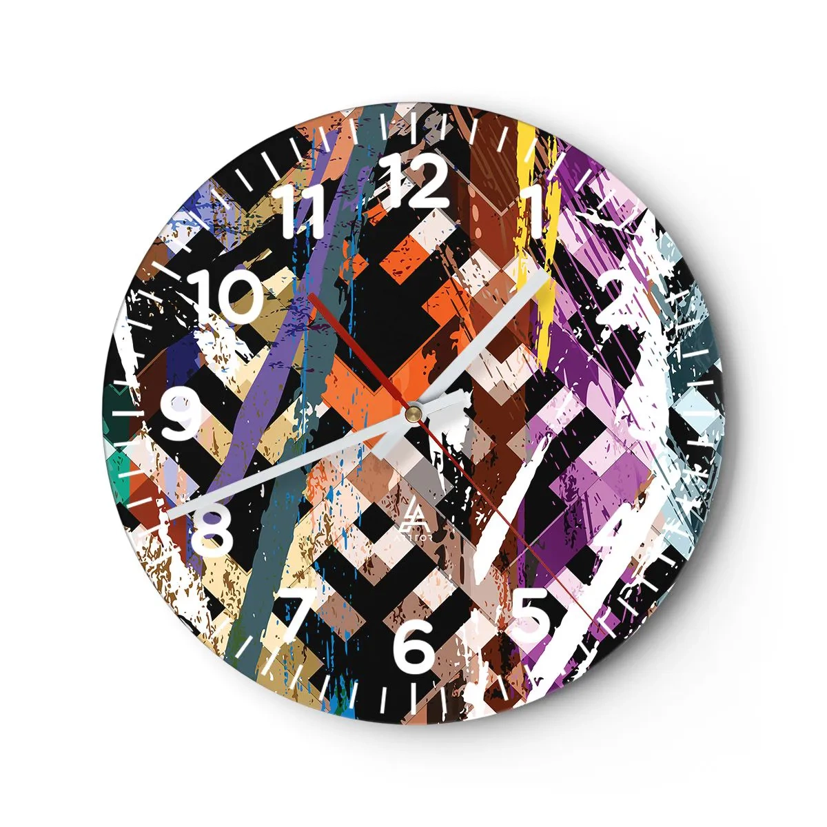 Horloge murale - Pendule murale - Se mettre au carré - 40x40 cm