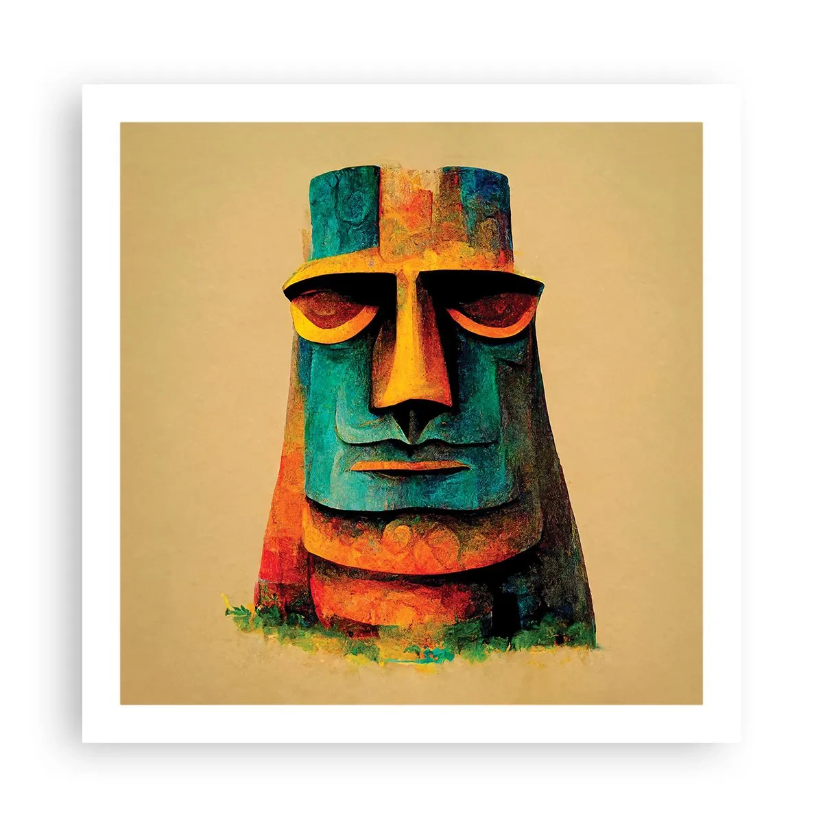 Affiche - Poster - Statuesque et sympathique - 60x60 cm