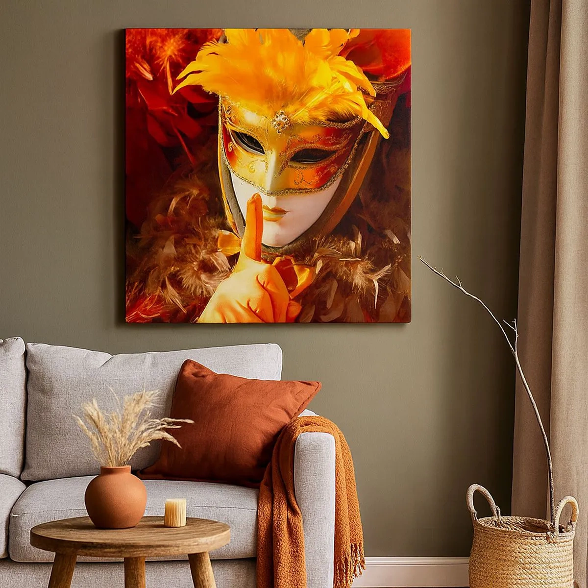 Impression sur toile - Image sur toile - Le secret est une partie du jeu - 30x30 cm