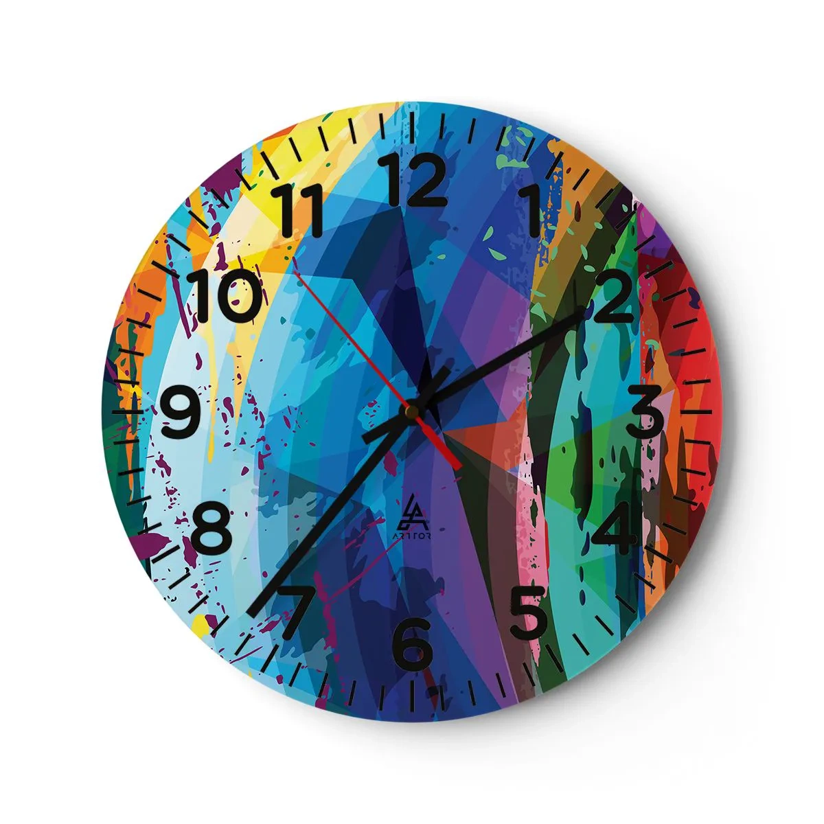 Horloge murale - Pendule murale - Vertiges colorés - 30x30 cm