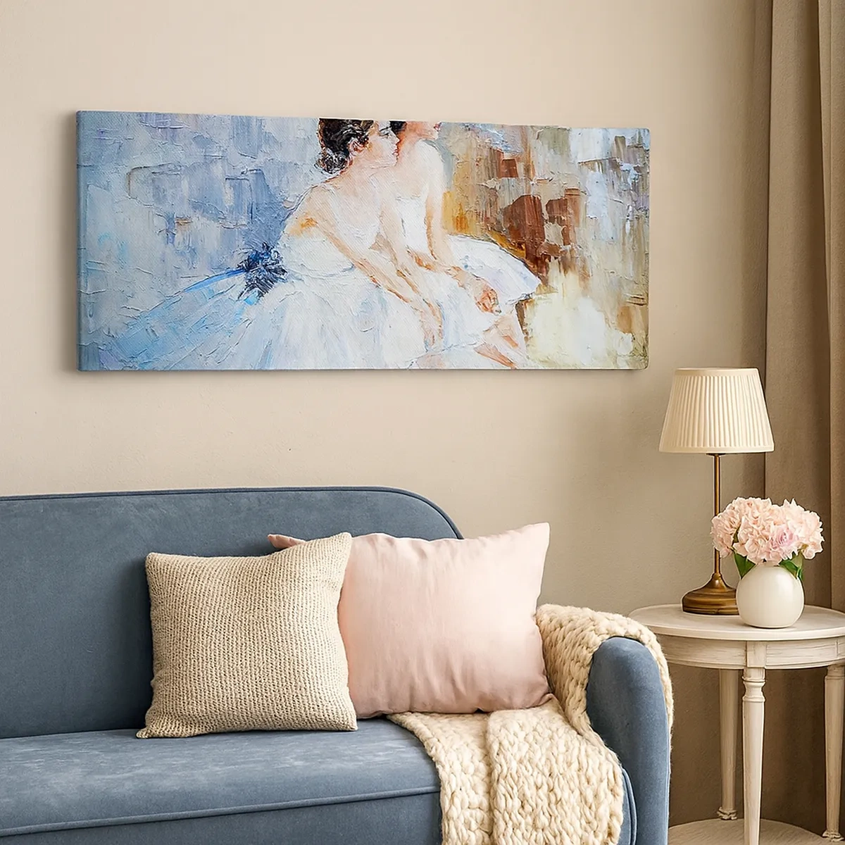 Impression sur toile - Image sur toile - Reste de jeunes cygnes - 30x30 cm