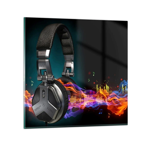 Impression sur verre - Image sur verre - Dans le feu de la musique - 70x70 cm