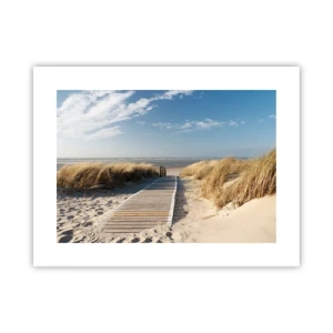 Affiche - Poster - Derrière la dune, dans le bruissement de l'herbe - 40x30 cm