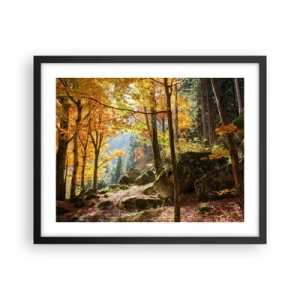 Affiche dans un cadre noir - Poster - Il est temps de se détendre - 50x40 cm