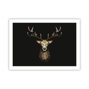 Affiche - Poster - Cerf cubique - 70x50 cm