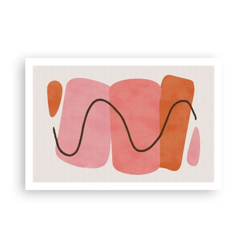 Affiche - Poster - mouvement doux des formes - 91x61 cm