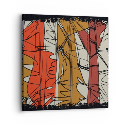 Impression sur toile - Image sur toile - Composition spontanée - 30x30 cm