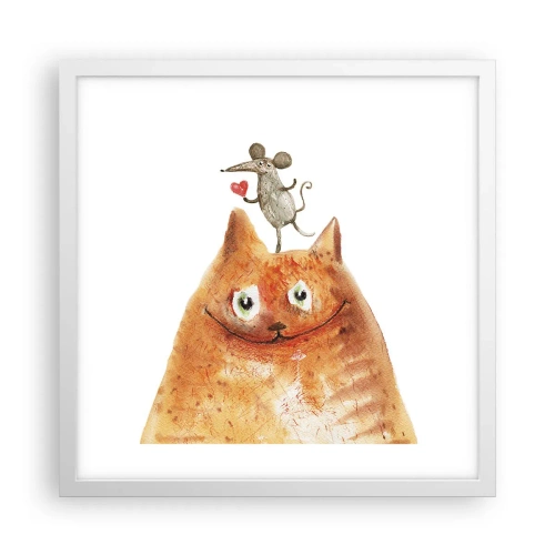 Affiche dans un cadre blanc - Poster - Amour paradoxal - 40x40 cm