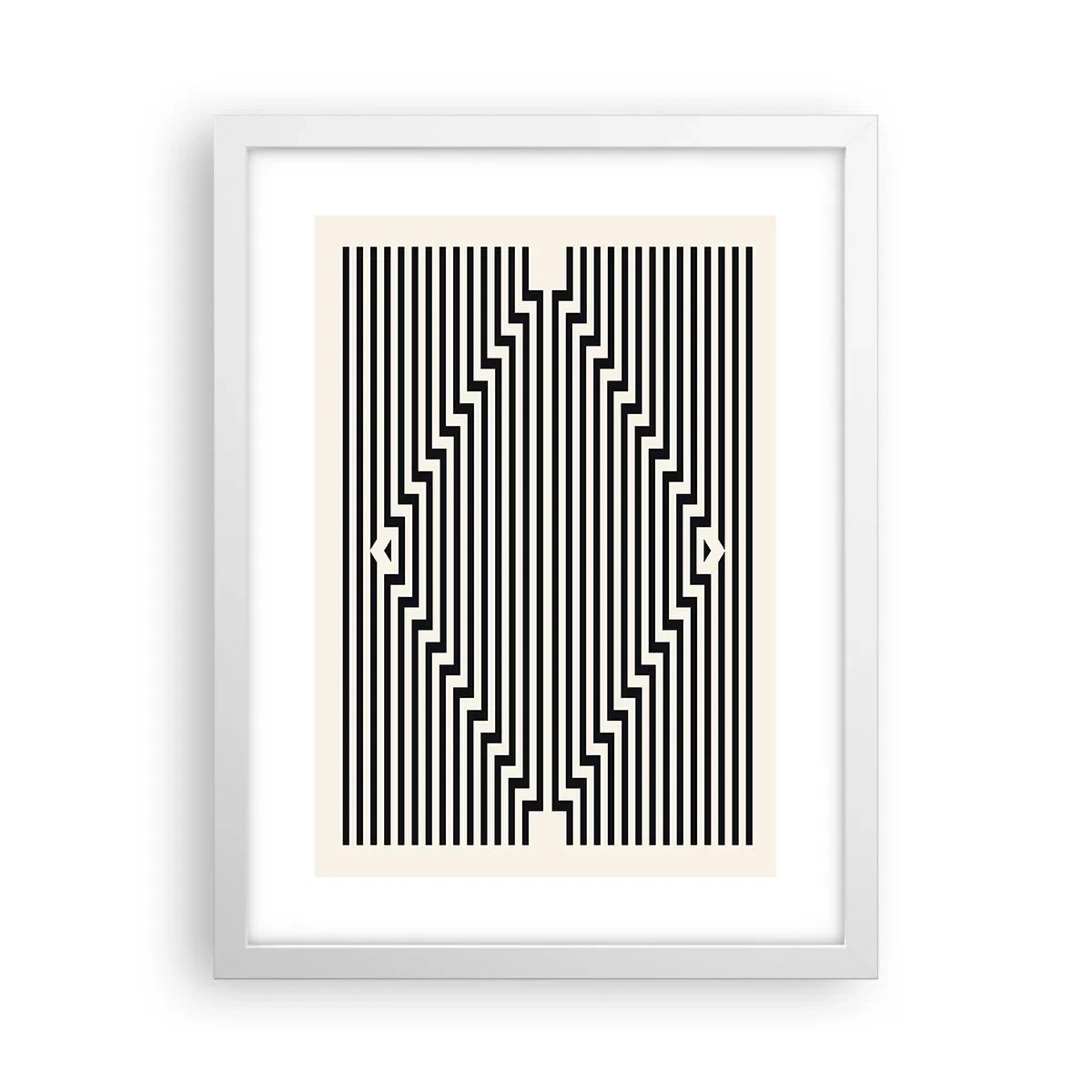 Affiche dans un cadre blanc - Poster - Illusion géométrique - 30x40 cm