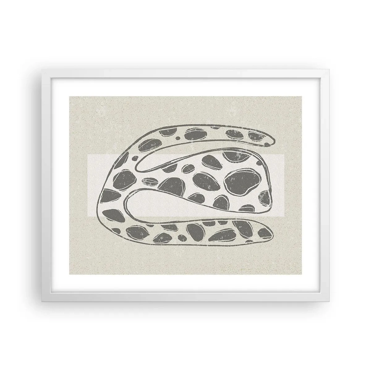 Affiche dans un cadre blanc - Poster - Une étrange créature - 50x40 cm