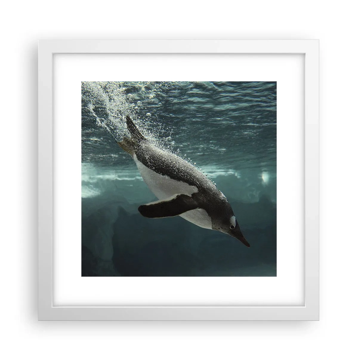 Affiche dans un cadre blanc - Poster - Bienvenue dans mon monde - 30x30 cm