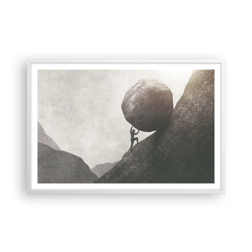 Affiche dans un cadre blanc - Poster - Je crois contre tout espoir - 91x61 cm