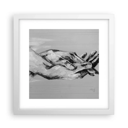 Affiche dans un cadre blanc - Poster - Début... - 30x30 cm