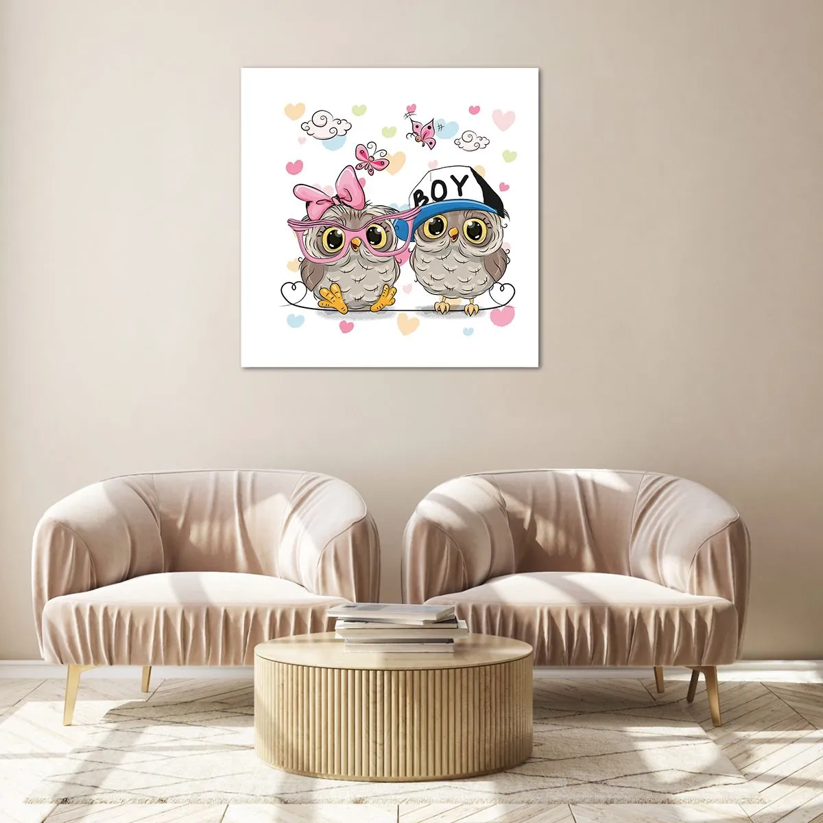 Impression sur verre - Image sur verre - On s'aime! - 30x30 cm