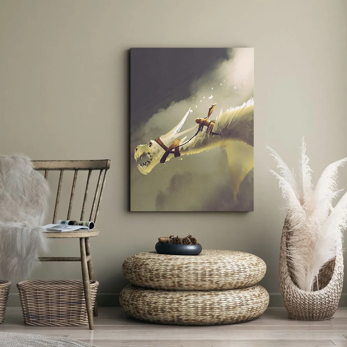 Impression sur toile - Image sur toile - Le monde à la rescousse - 65x120 cm