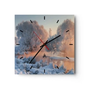Horloge murale - Pendule murale - Tout dans le soleil brille en cristal - 40x40 cm