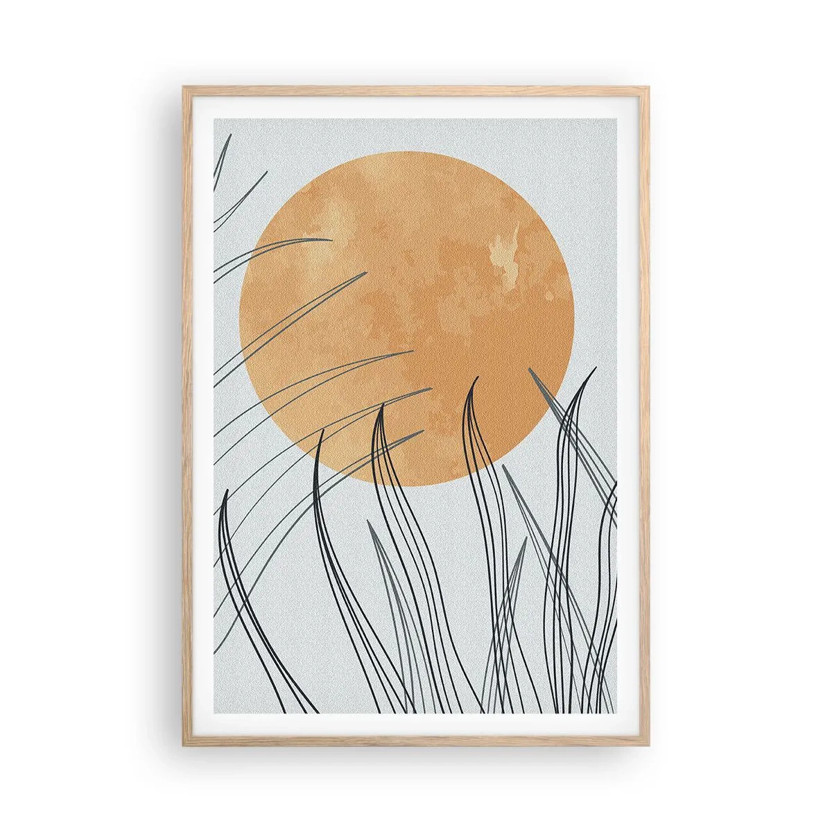 Affiche dans un chêne clair - Poster - Toujours vers le soleil - 70x100 cm