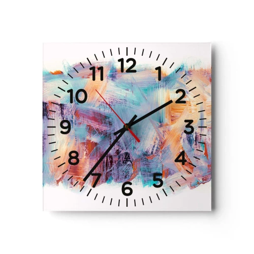 Horloge murale - Pendule murale - Un désordre coloré - 40x40 cm