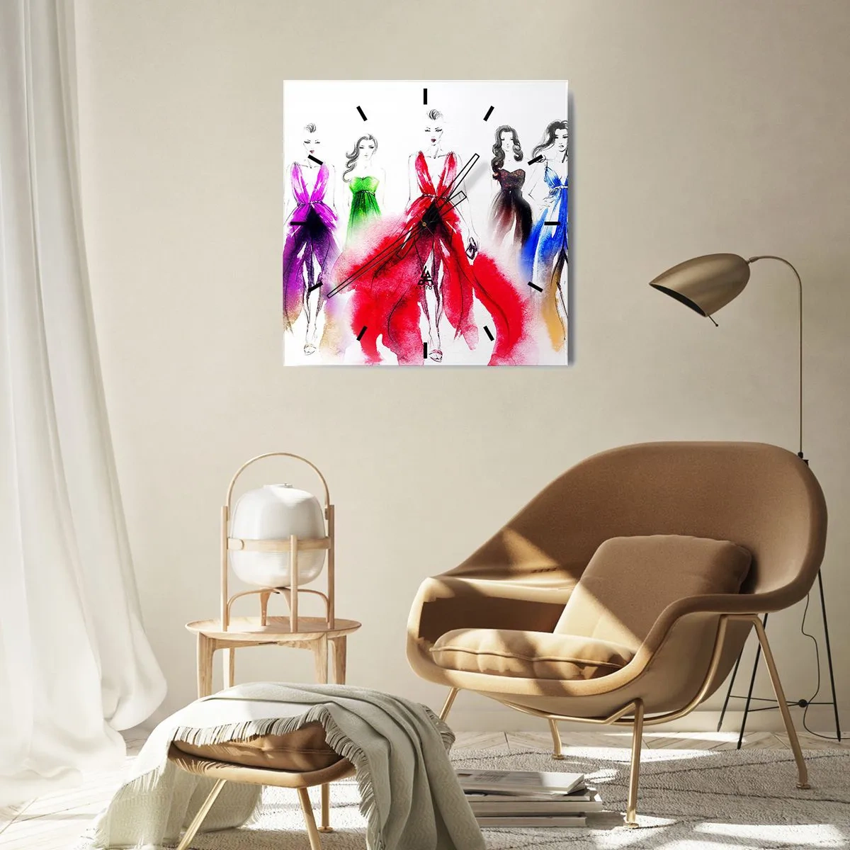 Horloge murale - Pendule murale - Ambiances pour les déguisements - 30x30 cm