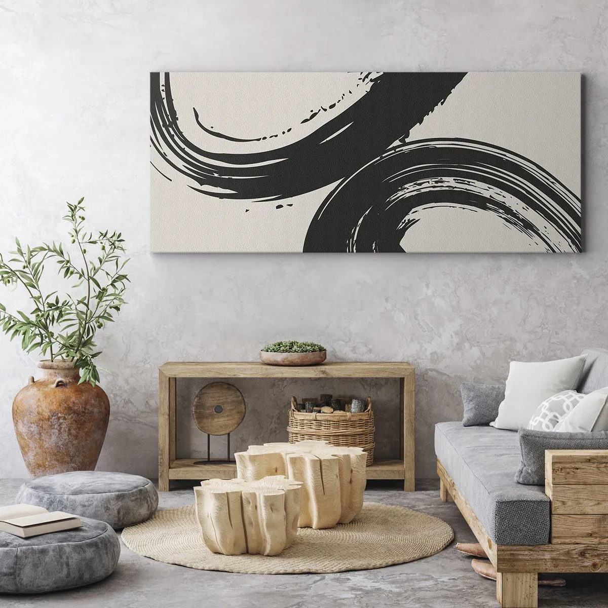 Impression sur toile - Image sur toile - Balayage circulaire - 100x40 cm