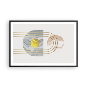 Affiche dans un cadre noir - Poster - Clareté et brillance - 91x61 cm