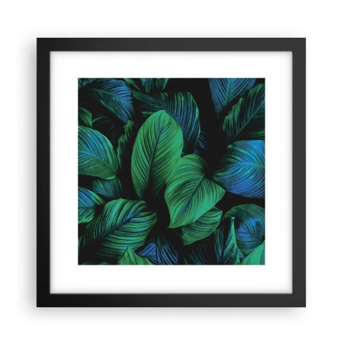 Affiche dans un cadre noir - Poster - Dans la foule verte - 30x30 cm