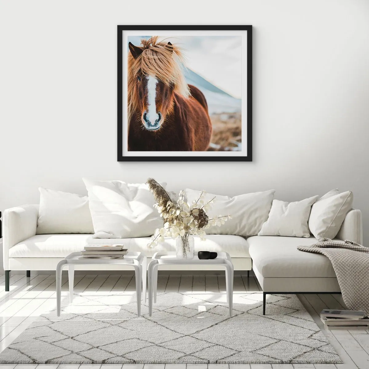 Affiche dans un cadre noir - Poster - Sentez-vous la liberté ? - 60x60 cm