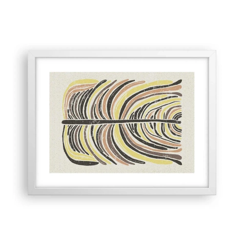 Affiche dans un cadre blanc - Poster - Abstraction pleine de vie - 40x30 cm