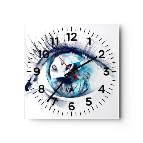 Horloge murale - Pendule murale - Face à face avec la nature sauvage - 40x40 cm