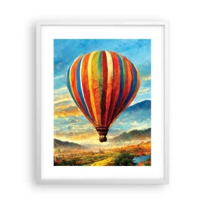 Affiche dans un cadre blanc - Poster - Dans le silence on voit mieux - 40x50 cm