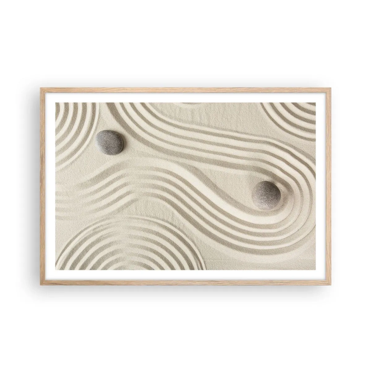 Affiche dans un chêne clair - Poster - Touche de chaleur - 91x61 cm