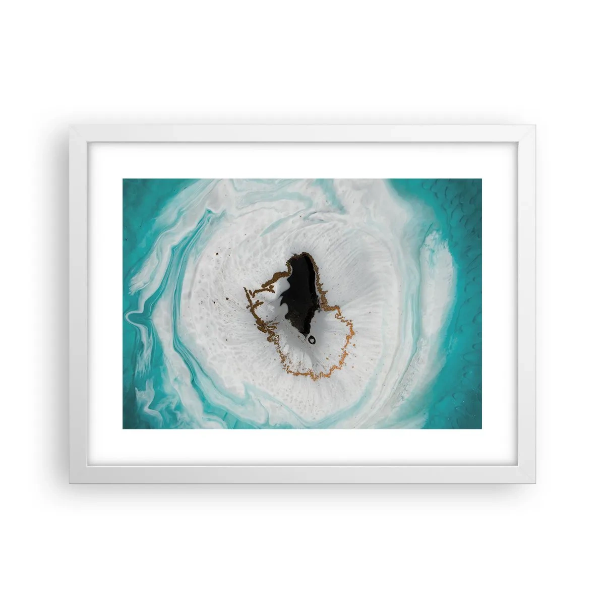 Affiche dans un cadre blanc - Poster - Pénétrer à l'intérieur - 40x30 cm