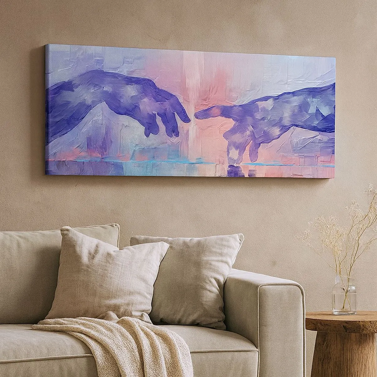 Impression sur toile - Image sur toile - Divine étincelle de vie - 100x40 cm