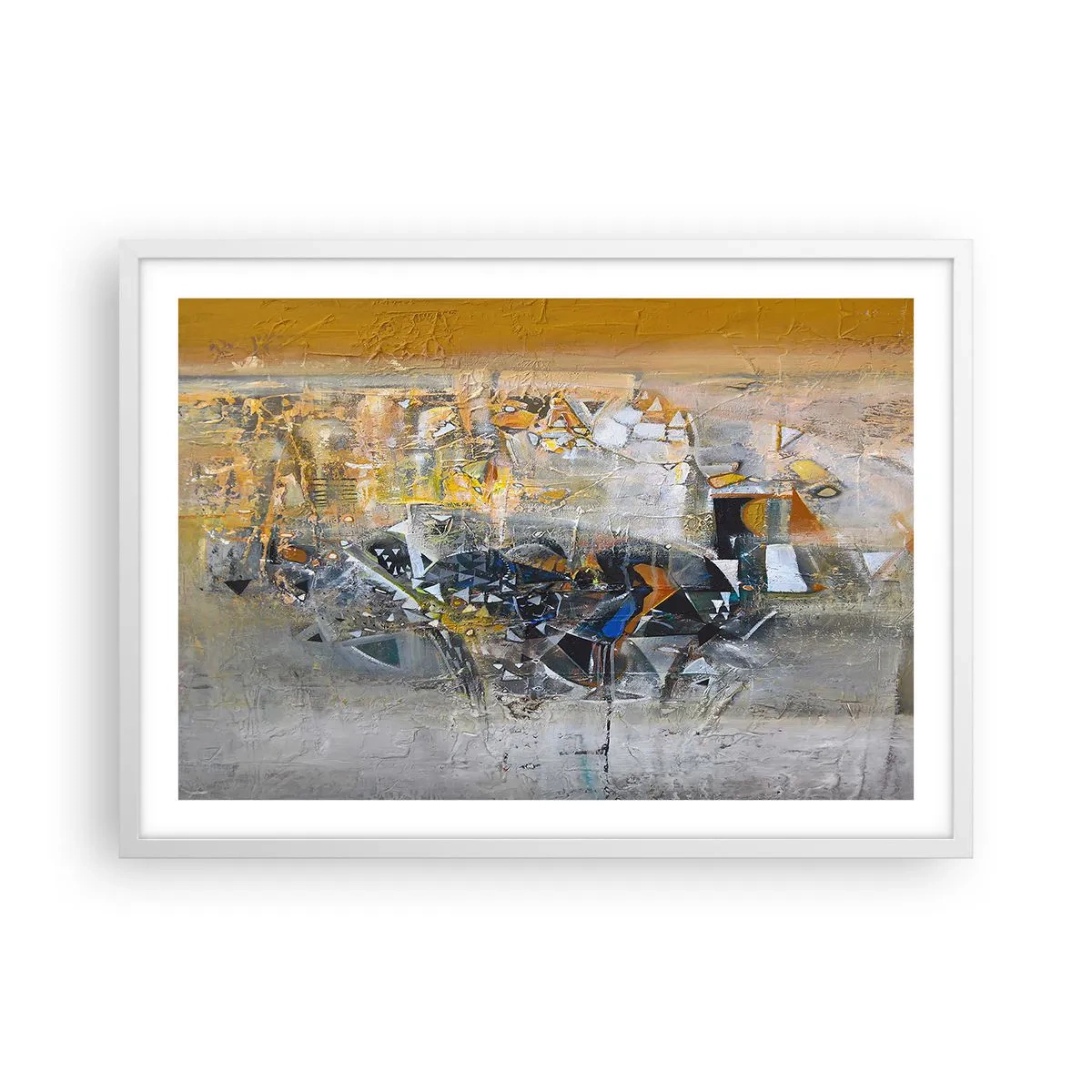 Affiche dans un cadre blanc - Poster - Tout se met en place - 70x50 cm