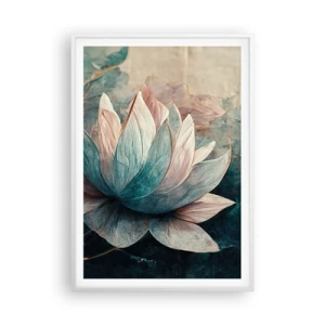 Affiche dans un cadre blanc - Poster - Les étoiles du lac - 70x100 cm