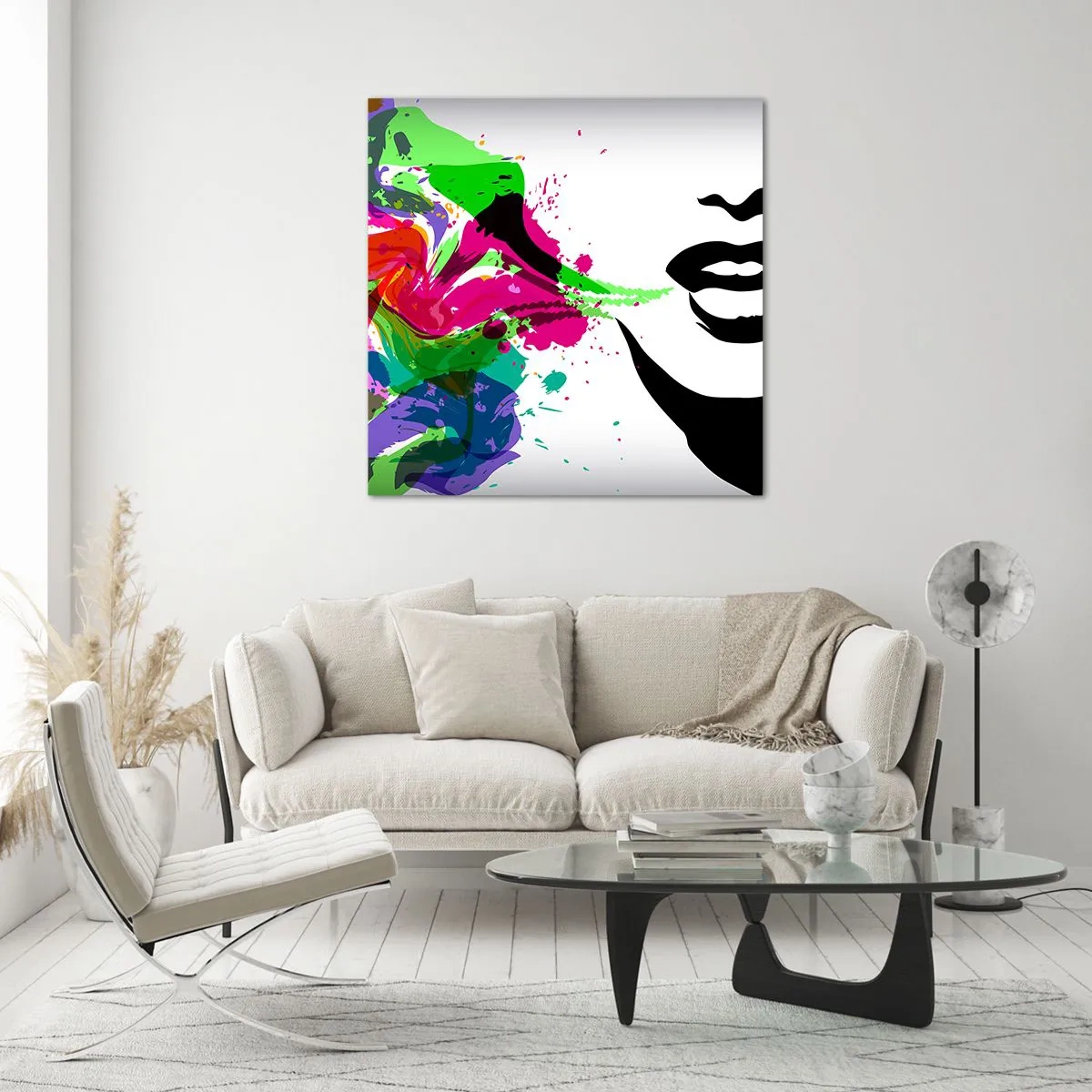 Impression sur verre - Image sur verre - Une histoire aux couleurs de l'arc-en-ciel - 50x50 cm