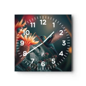 Horloge murale - Pendule murale - une vie vraiment colorée - 40x40 cm
