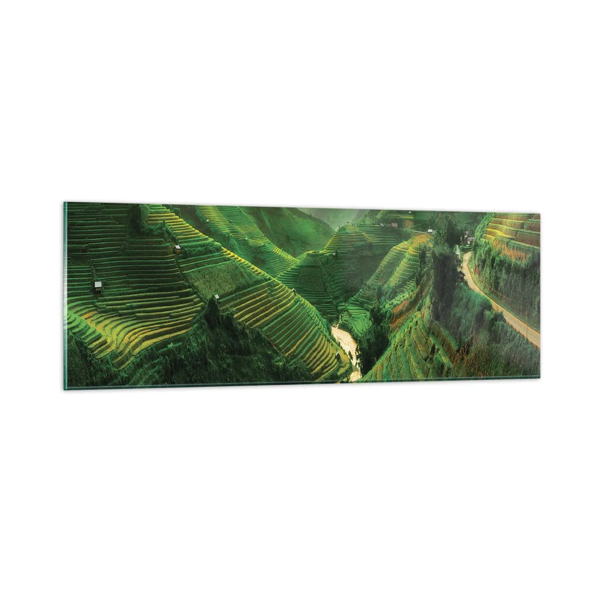 Impression sur verre - Image sur verre - Vallée vietnamienne - 90x30 cm
